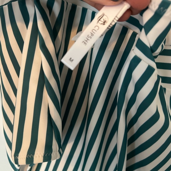 Striped Ruffle One-Piece Swimsuit - Cupshe - Picture 4 of 4